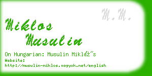 miklos musulin business card